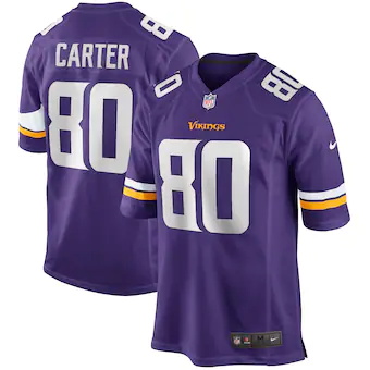 mens nike cris carter purple minnesota vikings game retired